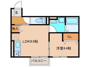 スカイコート　Ⅰ－Ｂの物件間取画像